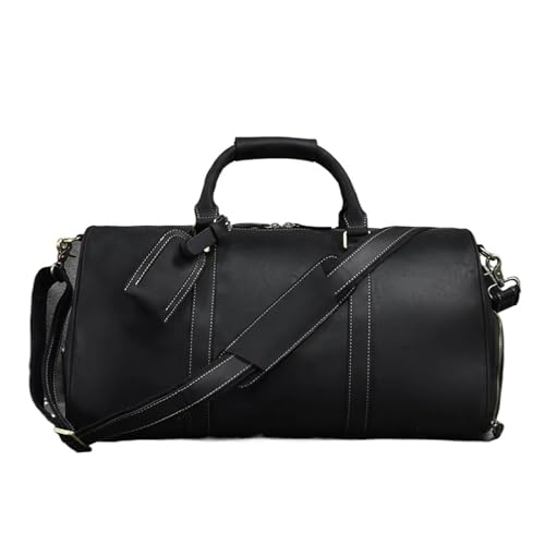 Leather Men's Travel Bag Vintage Large Capacity Women Luggage Duffel Bags Male Weekend Handbag