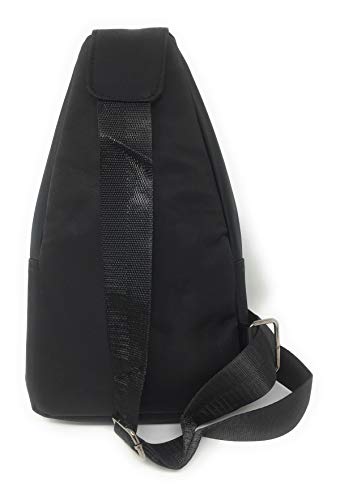 Urban-Peacock Black Compact Sling Bag & Cross-body Chest or Shoulder Backpack (Black with Red)3