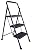 Elevon Folding Step Stool with Wide Anti-Slip Pedal, ?330?lbs Sturdy Steel Ladder, 3-Step