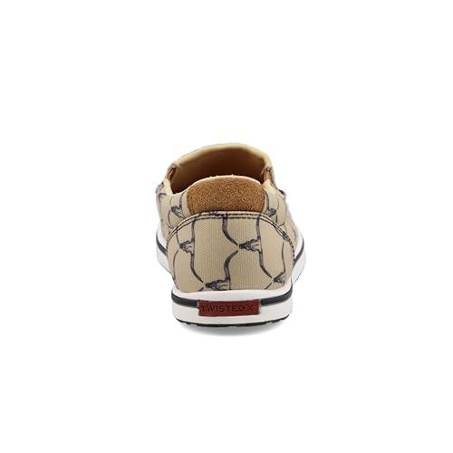 Image of Twisted X Women's Women's Steerhead Skull Print Slip-On Casual Shoe Moc Toe - WCA0057 8 1 /2 M US