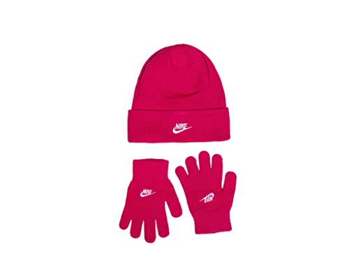 Nike Girls' Beanie & Gloves 2-Piece Set -Rush Pink - One Size Fits All (7-16)…