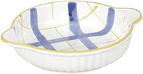 Set of 10 Western, Single Item, Double Handled Round Gratin B (Ne). D 8.1 x 6.6 x 1.6 inches (20.7 x 16.7 x 4.1 cm), Soil, Low Heat (Restaurant, Commercial Use, Tableware)