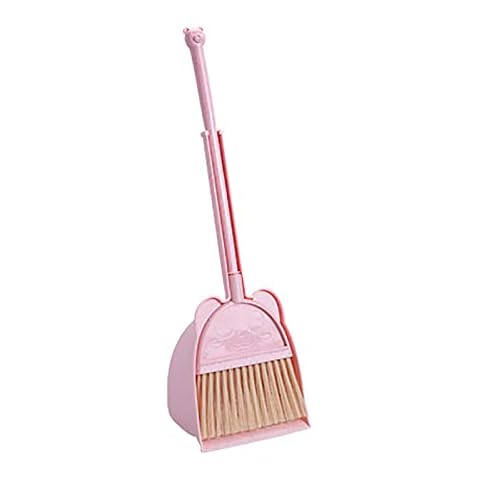 LOXGO Children Small Broom and Dustpan Set Learning Sweeping Tool Toddlers Broom Kit Sweeping Broom Cover