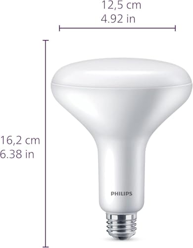 PHILIPS LED 65W BR30 4-Pack Ultra Definition (2200K) 650 Lumen (7.5W = 65W) Dimmable Frosted Flicker-Free Light Bulbs