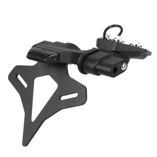Support plaque moto queue courte 765R idéal pour affiner le profil arrière en balade routière