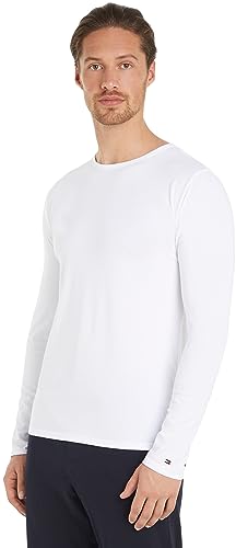 Tommy Hilfiger Magliette Maniche Lunghe Uomo Confezione da 3 Basic, Multicolore (White/White/White), XXL
