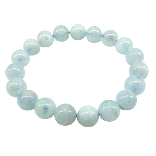 Aigue-Marine perle de jade authentique bracelet en pierre précieuse 8mm