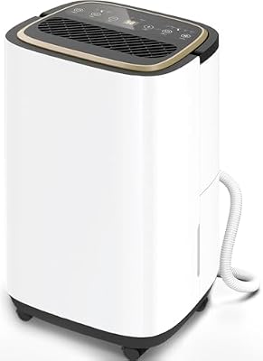 5000 Sq.Ft Dehumidifier for Basement with Drain Hose, Upgrade 50 Pint Large Best Compressor Dehumidifiers for Home or Garage, Smart Humidity Control, 24H Timer & Child Lock, Ideal for Large Room