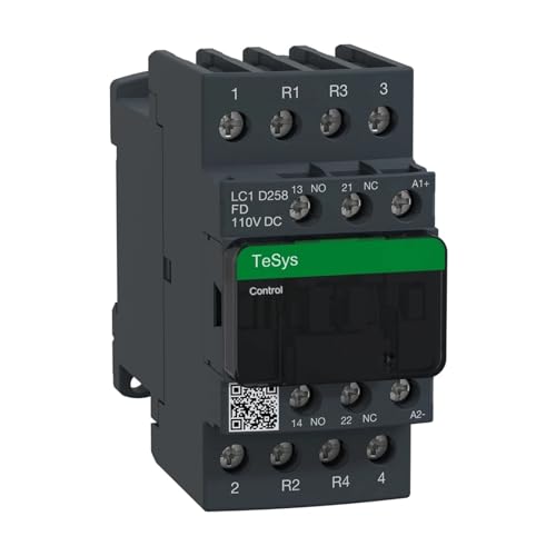 Contacteur DC LC1D258FD 40A 110V 2NO 2NC noir relais de puissance inverseur