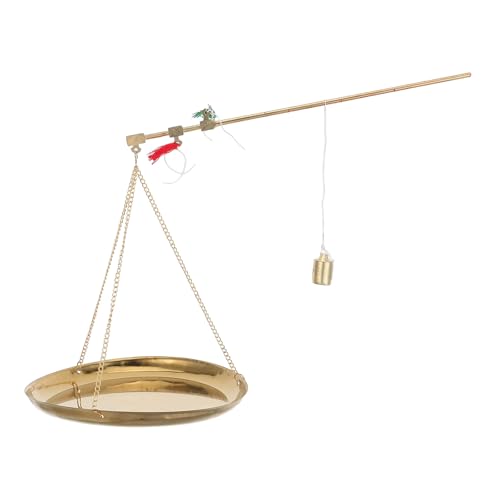 Balanza de gramos portátil con sistema manual chino de cobre para té y hierbas medicinales