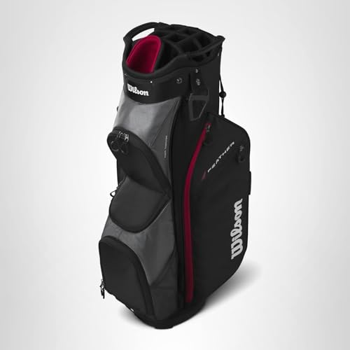 Wilson Feather Golf Cart Bag - Black/Grey/Red