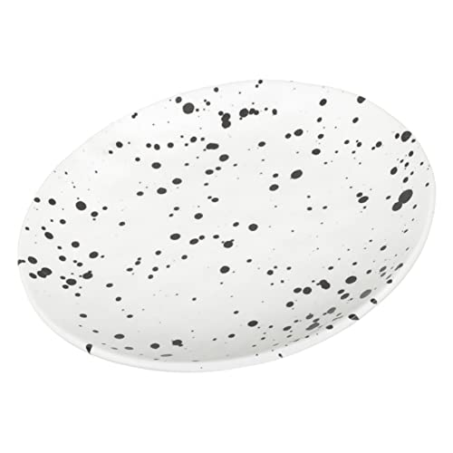 MAGICLULU plato de comida tazón de frutas decoración de frutas frutero para encimera de cocina platos aperitivos platos para aperitivos bandeja de frutas plato para el hogar cerámica Black