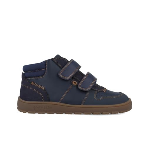 Garvalín Botín Niño 251502-A183 | Azul Marino con Doble Velcro | Puntera Reforzada | Suela Antideslizante y Flexible