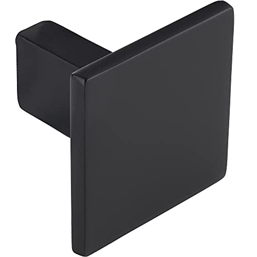 Bouton de meuble design Gedotec Bouton d'armoire noir Rock antique | Bouton de porte en métal carré | Bouton de tiroir Ø 30 mm | Commodes et armoires - meuble vintage avec vis 1 pièce