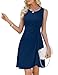 Actcat Damen Sommer Hochzeit Gäste Kleid Elegant Ballkleid Plissee Taille Swing A-Linie Abend Party Cocktail Kleider,Weinrot,M