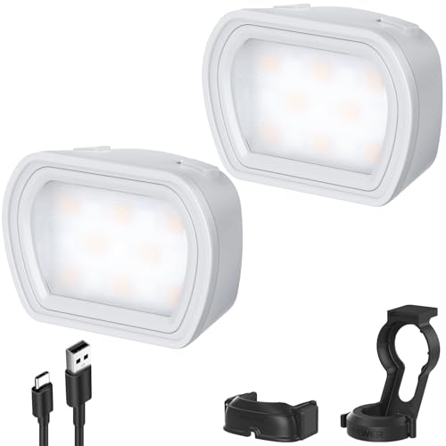 NEEWER BASICS M21 LEDビデオライト マグネット式 2個セット コンパチブル OSMO Pocket 3 磁気撮影ライト 小型 補助照明 USB C充電可能 カメラライト 調光可能 コンパクト 軽量 ミニLEDライト 自撮り/Vlog/ビ
