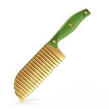 MONGSEW Gold Crinkle Cutter Knife Wave Fry Cutter for Potato Cucumber