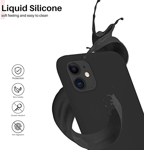 Image of DIZORO Liquid Silicone Case Compatible with iPhone 11 6.1 inch(2019), Gel Rubber Full Body Protection Cover Case Drop Protection Case (New Black)