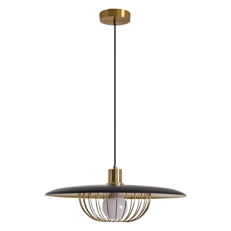 Lustre industriel japonais vintage noir E27 réglable en hauteur