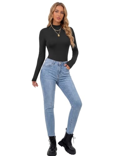Image of OPOIPIN Women's Long Sleeve Basic Bodysuit
