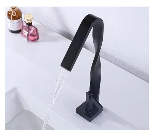 Robinet de lavabo anti-éclaboussures mélangeur cascade d'eau chaude et froide pour vasque