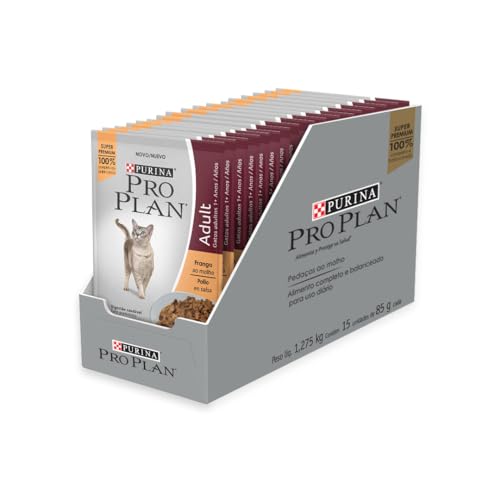 PRO PLAN Ração Úmida para Gatos Adultos Frango ao Molho 85g - Dis...