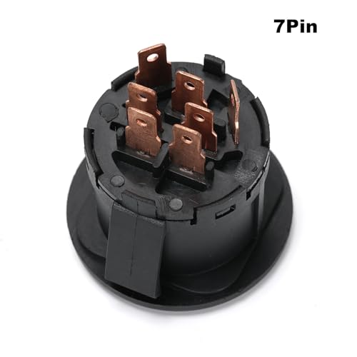 Ruimou Lawn Mower Lgnition Switch 532193350/193350 (4-Position,7Pin) with 2 Keys Compatible with Husqvarna,Craftsman,AYP,Ariens,Poulan - Image 4