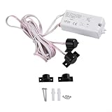 Interruttore con sensore tattile a infrarossi, 500 W, 220 V, doppia porta, movimento manuale per illuminazione dell'armadio, bianco (scansione manuale)