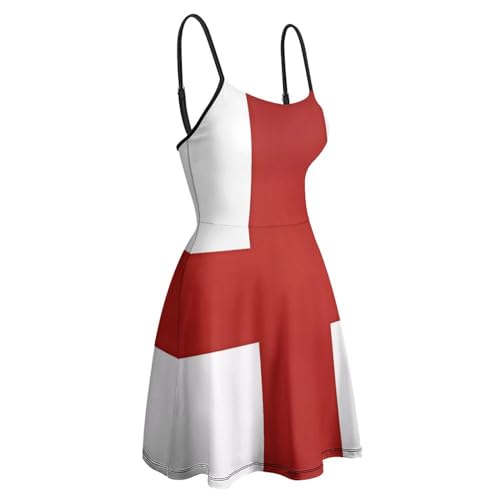 England Flag Women's Spaghetti Strap Dresses Beach Sling Dress Hawaiian Sundress Mini