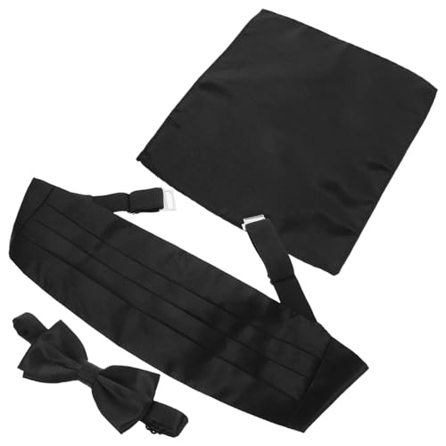 Set de Pajarita y Fajín para Hombre Negro miniatura 2