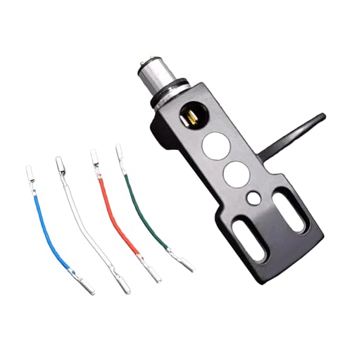 Yunyaobrand Phono Headshell with Color Wire for Record Player, Aluminum Alloy Turntables Needle Holder