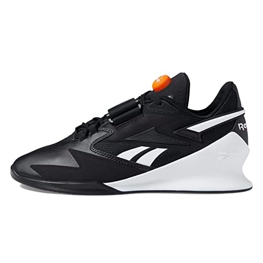 Reebok Tênis masculino Legacy Lifter II, Preto/Branco/Laranja Smash, 14