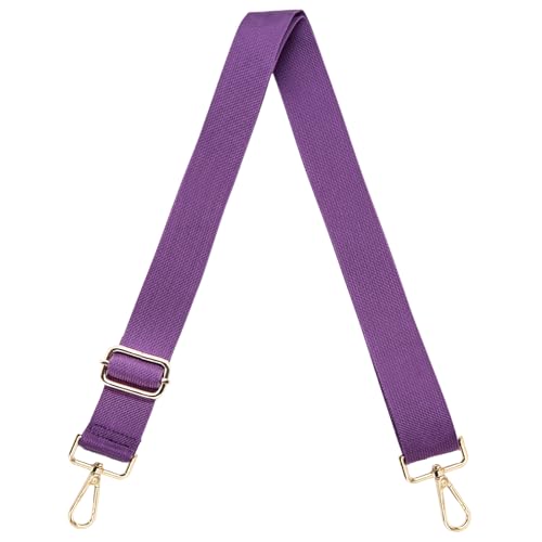 S&loyoe Alças de substituição para bolsa transversal, alças de guitarra largas ajustáveis para bolsas de mão de 3,8 cm, Um roxo puro, G