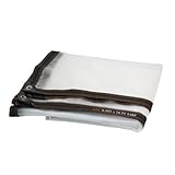 UCINNOVATE Clear Tarp 6.5ft×10ft Waterproof Clear Plastic Tarp 10 mil Clear Tarpaulin Cover with Gro