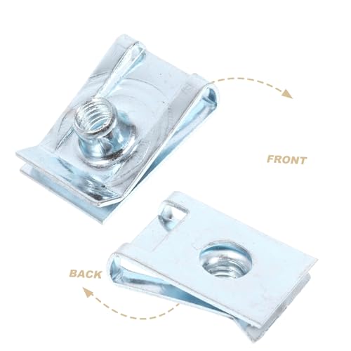 SOESFOUFU 30 Pcs Self Tapping Nut Dash Door Panel Interior Steel Speed Fastener Speed Nuts Fastener High Elasticity Fasteners Rearview Mirror Camera Stand Functional Fasteners Pry Car Silver - Thumbnail 6