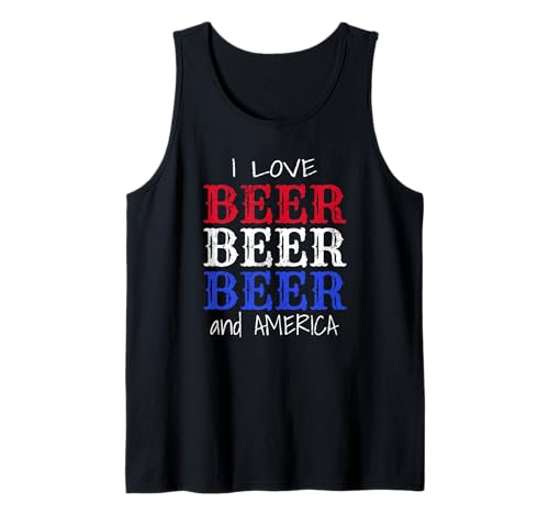I Love Beer America Drinking Brew Pub Dad Husband Gift Tee Tank Top