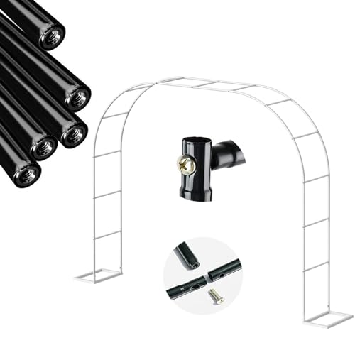 Arche de Jardin en Métal Modulable de 140 à 350 cm, Pergola Robuste pour Plantes