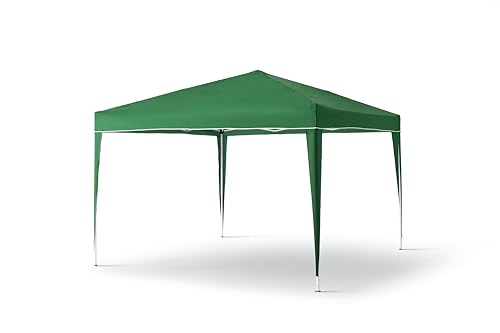 KG KITGARDEN - Carpa Plegable 3x4m para Jardín, Incluye Piquetas y Bolsa de Transporte, Verde/Blanco