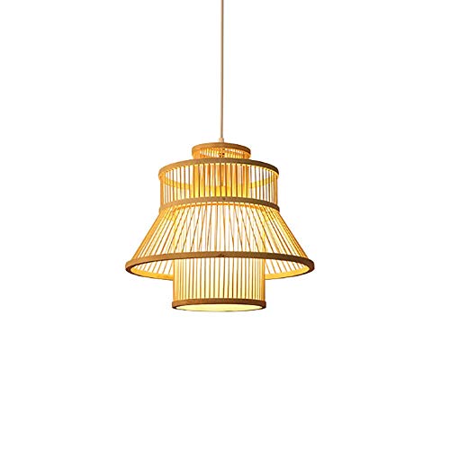 Preisvergleich Produktbild WXG1 Retro Style Laterne Pendelleuchte, rund Bambus Lampshade hängende Lampen, handgemachter Rattan Lampshade Anhänger, DIY Schlafzimmer Wohnzimmer Hängeleuchte
