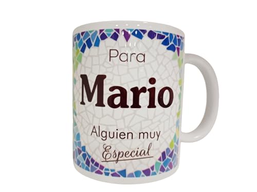 Panda Home Taza Personalizada con Nombre – Regalos Personalizados con Nombre y Texto – Tazas con Frases Originales y Divertidas – Personaliza con Nombres, Fechas o Mensajes Únicos-MARIO