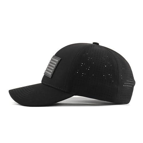 Image of Thin Blue Line, Thin Red Line American Flag, PVC Patch, Baseball Cap