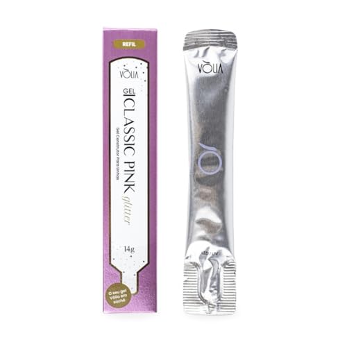 Sachê Refil Classic Pink Glitter 14g Vòlia + Pote Eco 30g