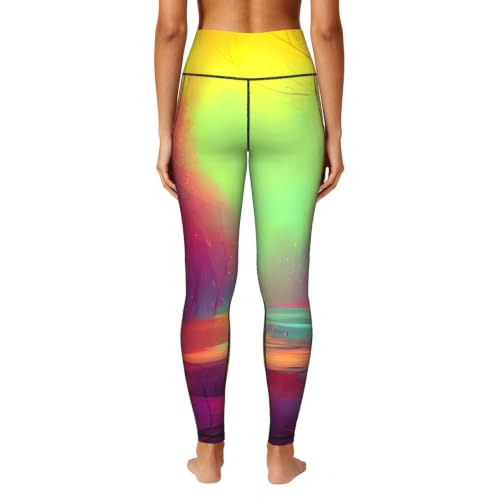 Leggings con estampado para mujer elásticos y transpirables para ejercicio 4
