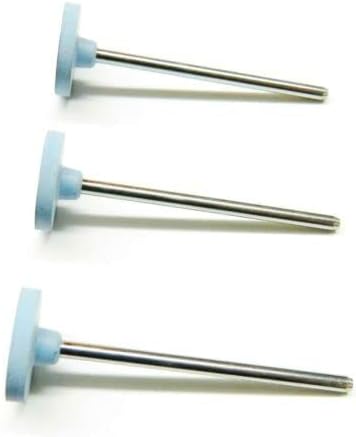 Square Edge Mounted Silicone Abrasives Fine Polishing Wheel 2.8mm X 15mm Light Blue Made in Germany Pack of 10 by JTS