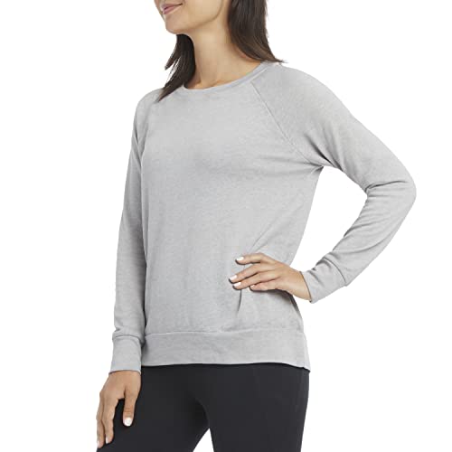 Image of Danskin Women's Long Sleeve Mineral Wash Pullover Top