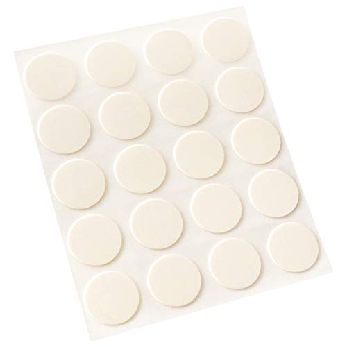 Adsamm® / 20 x Abdeckkappen / Creme / Ø 13 mm / rund / 0,45 mm dünne selbstklebende Möbelpflaster
