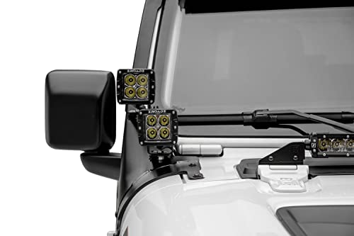 Jeep JL, Gladiator Front Roof LED Bracket to mount (1) 50 or 52 Inch Straight LED Light Bar and (4) 3 Inch LED Pod Lights - PN #Z374831-BK4 by ZROADZ - Used condition - Image 6