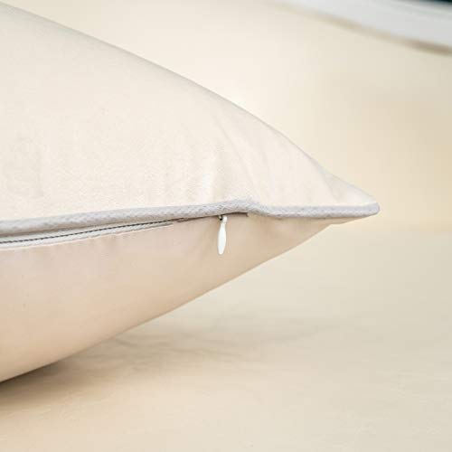 Alerfa 12 X 20 Inch Light Beige White Geometric Striped Gold Leather Patchwork Velvet Cushion Case Luxury Modern Lumbar Throw Pillow Cover Decorative Pillow For Couch Sofa Living Room Bedroom Car #TOP3