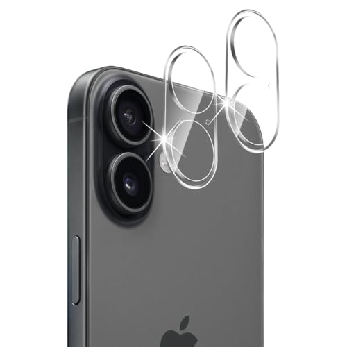 GEEMEE For iPhone 17 Camera Lens Screen Protector,9H Hardness 2.5D Scratch-Proof Explosion-Proof Camera Protective Film,HD Clear Anti Fingerprint Bubble Free Glass -2 Pack