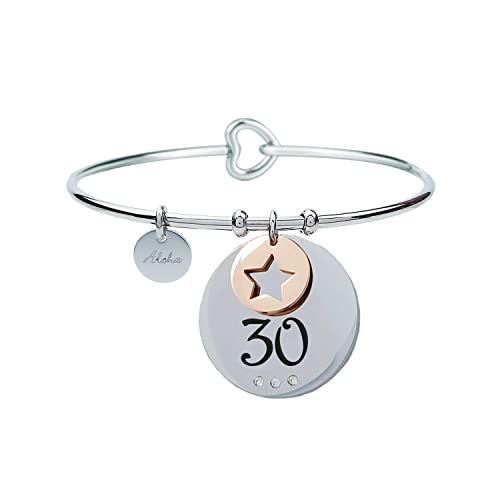 Bracelet en cristaux et acier allié Aloha finesse de 0.03 cm
